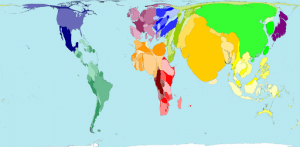 World Map Based on Population